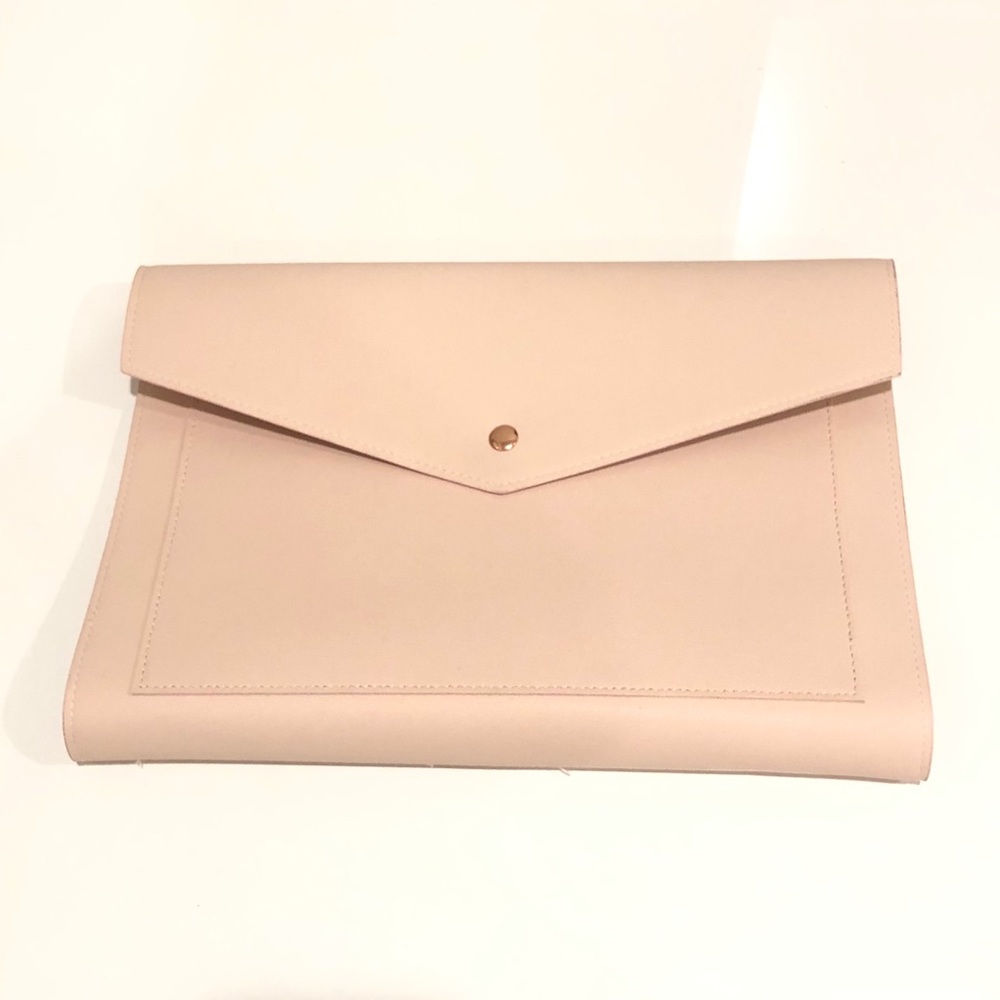 Glass Ladder & Co Megan Pink Portfolio Clutch New - Picture 4 of 16